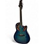 Used Ovation CE48P  Blue Acoustic Electric Guitar Blue