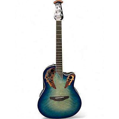 Used Ovation CE48P celebrity elite Blueberry burst Acoustic Electric Guitar