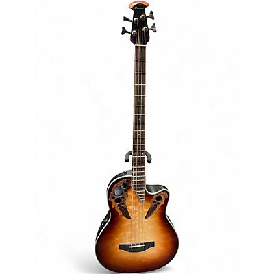 Used Ovation CEB44X CELEBRITY ELITE EXOTIX COGNAC BURST Electric Bass Guitar