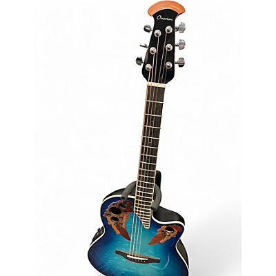 Used Ovation CELEBRITY CE48 Blue Burst Acoustic Electric Guitar