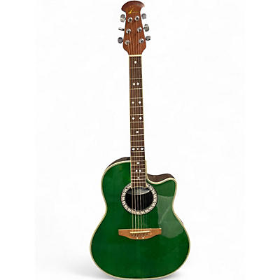 Used Ovation CELEBRITY  Green Acoustic Electric Guitar
