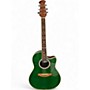 Used Ovation CELEBRITY  Green Acoustic Electric Guitar Green