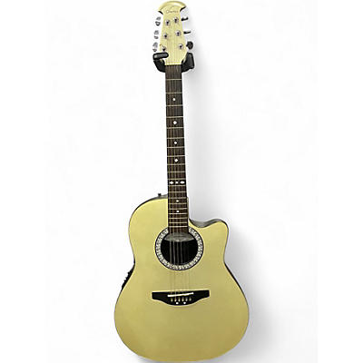 Used Ovation CK057 Celebrity Metallic Gold Acoustic Electric Guitar