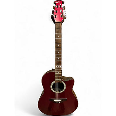 Used Ovation CK057 Red Acoustic Electric Guitar