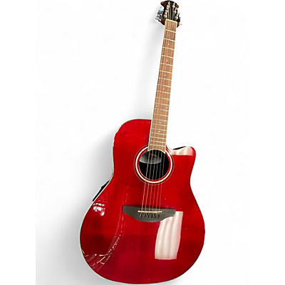 Used Ovation CS24 Celebrity Standard Ruby Red Acoustic Electric Guitar
