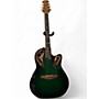 Used Ovation CS247 Green Acoustic Electric Guitar Green