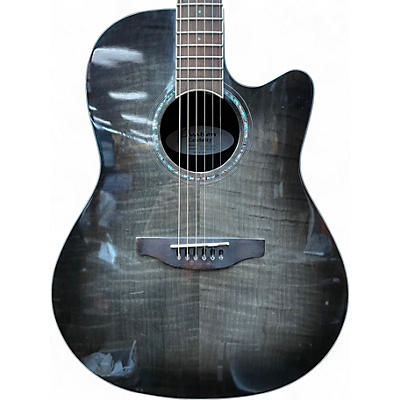 Used Ovation CS24P Celebrity Transparent black Acoustic Electric Guitar