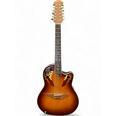 Used Ovation CS255 Sunburst 12 String Acoustic Electric Guitar