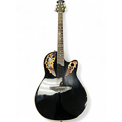 Used Ovation CS257 Celebrity Black Acoustic Electric Guitar