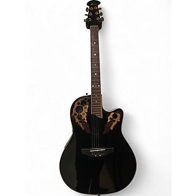 Used Ovation CS257 Celebrity Black Acoustic Electric Guitar