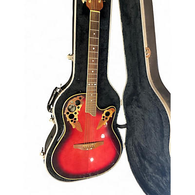 Used Ovation CS257 Celebrity Red Acoustic Electric Guitar