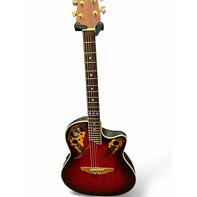 Used Ovation CS257 Celebrity Red sunburst Acoustic Electric Guitar