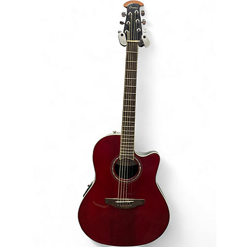 Used Ovation CS28RR Celebrity Red Acoustic Electric Guitar Red
