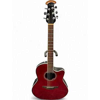 Used Ovation CS28RR Red Acoustic Electric Guitar