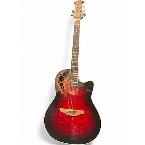 Used Ovation CS347 red burst Acoustic Electric Guitar red burst