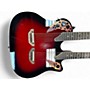 Used Ovation CSE225 Celebrity Double Neck Crimson Red Burst Acoustic Electric Guitar Crimson Red Burst