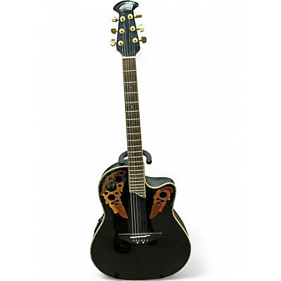 Used Ovation Ce44 celebrity elite black Acoustic Electric Guitar