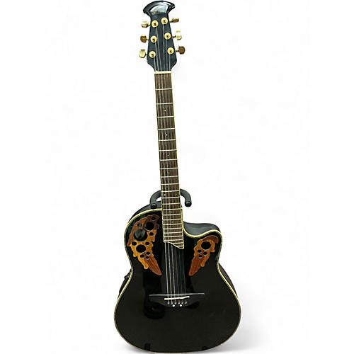 Used Ovation Ce44 celebrity elite black Acoustic Electric Guitar black