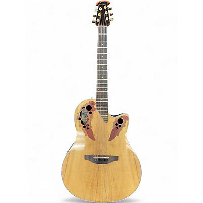 Used Ovation  Celebrity Elite Plus CE44P-SM-G Natural Acoustic Electric Guitar