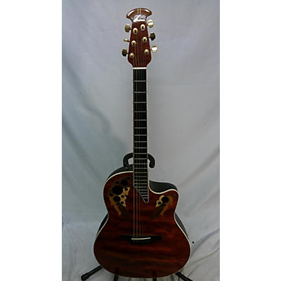 Ovation Used Ovation Collector's Series Waterfall Red Acoustic Electric Guitar