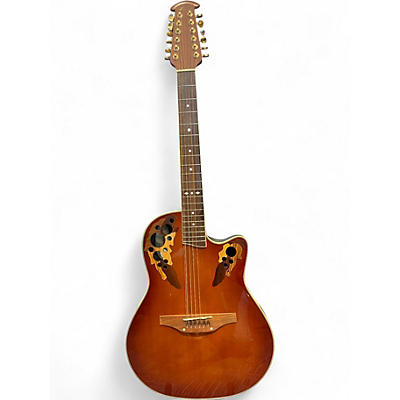 Used Ovation Cs 255 2 Color Sunburst 12 String Acoustic Electric Guitar