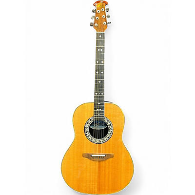 Used Ovation Custom Balladeer Natural Acoustic Electric Guitar