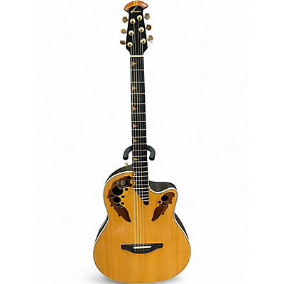 Used Ovation DS-778 Elite Long Neck Natural Acoustic Guitar