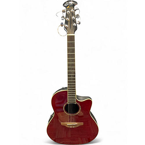 Used Ovation GC057 CELEBRITY RED Acoustic Electric Guitar RED