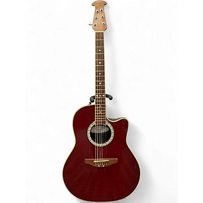 Used Ovation GC057M-5 Celebrity Left Handed Red Acoustic Electric Guitar