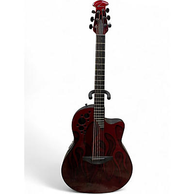 Used Ovation GCXT RED FLAME Acoustic Electric Guitar