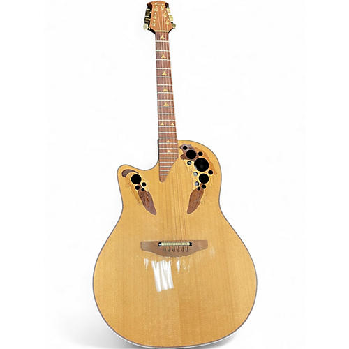 Used Ovation L778 Elite Natural Acoustic Electric Guitar Natural