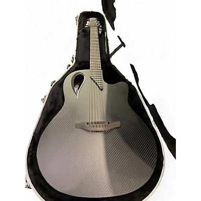 Used Ovation MD80 Black Acoustic Electric Guitar