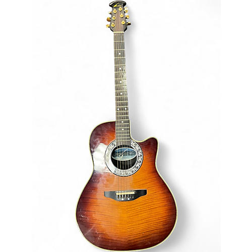 Used Ovation PINNACLE 386T Tiger Eye Acoustic Electric Guitar Tiger Eye