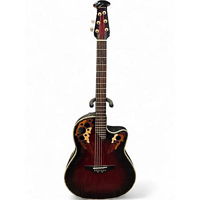 Used Ovation PINNACLE DELUXE CU 247 RED BURST Acoustic Electric Guitar
