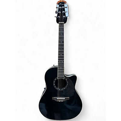 Used Ovation STANDARD BALLADEER Black Acoustic Electric Guitar
