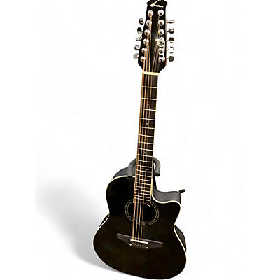 Used Ovation Standard Balladeer 12 String Black 12 String Acoustic Guitar