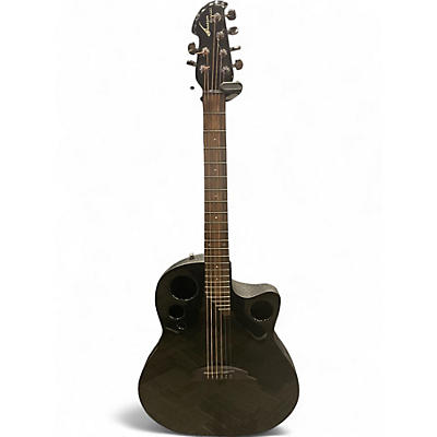 Used Ovation T357 Black Acoustic Electric Guitar