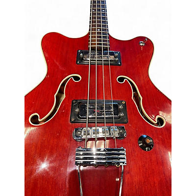 Used Ovation Typhoon Cherry Red Electric Bass Guitar