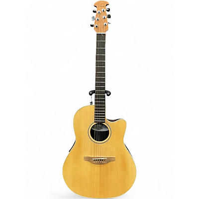 Used Ovation balladeer s771 Natural Acoustic Electric Guitar