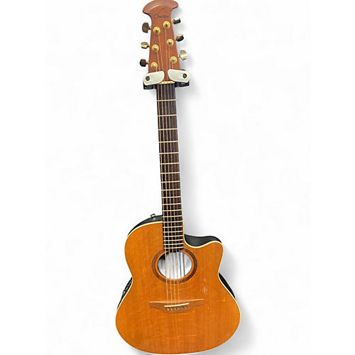 Used Ovation balladeer special Vintage Natural Acoustic Electric Guitar Vintage Natural