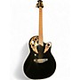 Used Ovation ce44 Black Acoustic Electric Guitar Black