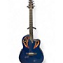 Used Ovation ce44p Blue Acoustic Guitar Blue