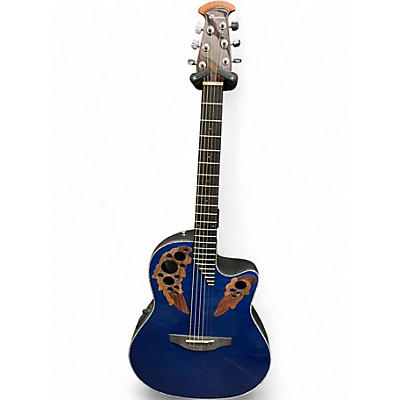 Used Ovation celebrity Blue Acoustic Guitar