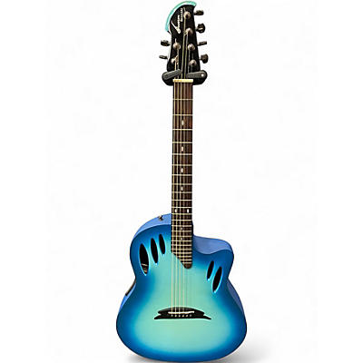 Used Ovation tangent series mob47 Blue Burst Acoustic Electric Guitar