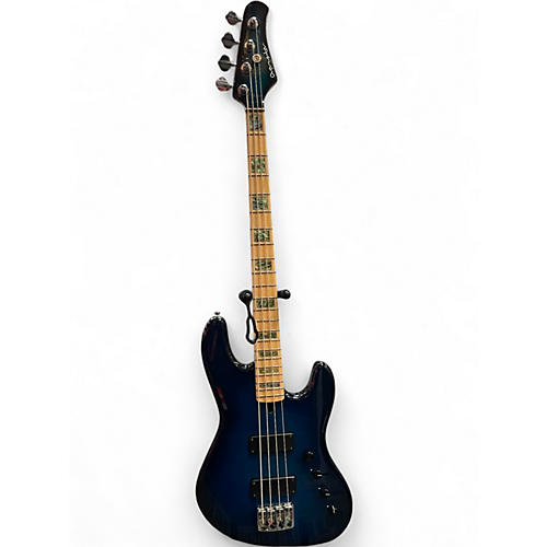 Used Overwater  J Series 4 String Blue Electric Bass Guitar Blue