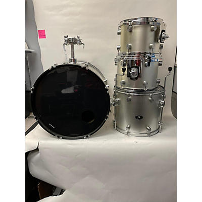 Used PDP By DW 4 piece 5 Piece Drum Kit Silver Drum Kit