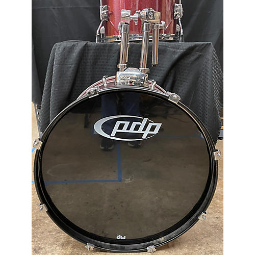 PDP Used PDP By DW 5 piece Centerstage RUBY RED SPARKLE Drum Kit RUBY RED SPARKLE