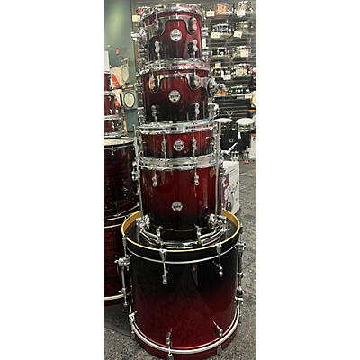 PDP Used PDP By DW 5 piece Concept Series Red To Black Fade Drum Kit