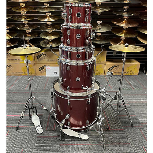 PDP Used PDP By DW 5 piece Encore Ruby Red Drum Kit Ruby Red