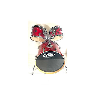 Used PDP By DW 5 piece LX Series Red Drum Kit